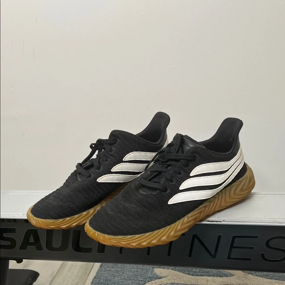 Adidas Sobakov Men’s Black and White Gum Sneakers
